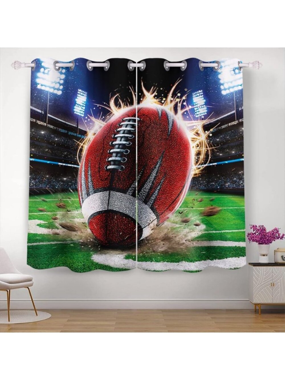 42x84 Blackout Grommet Curtains - Darkening Window Panels for Sports Rooms